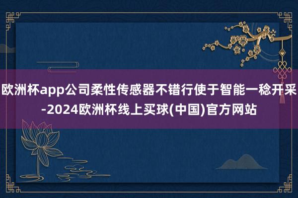 欧洲杯app公司柔性传感器不错行使于智能一稔开采-2024欧洲杯线上买球(中国)官方网站